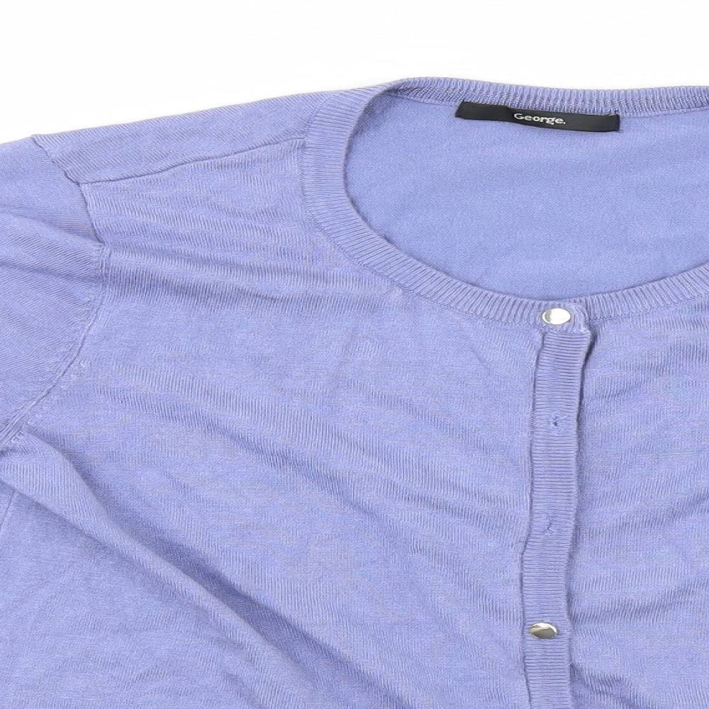 George Womens Blue   Cardigan Jumper Size 14