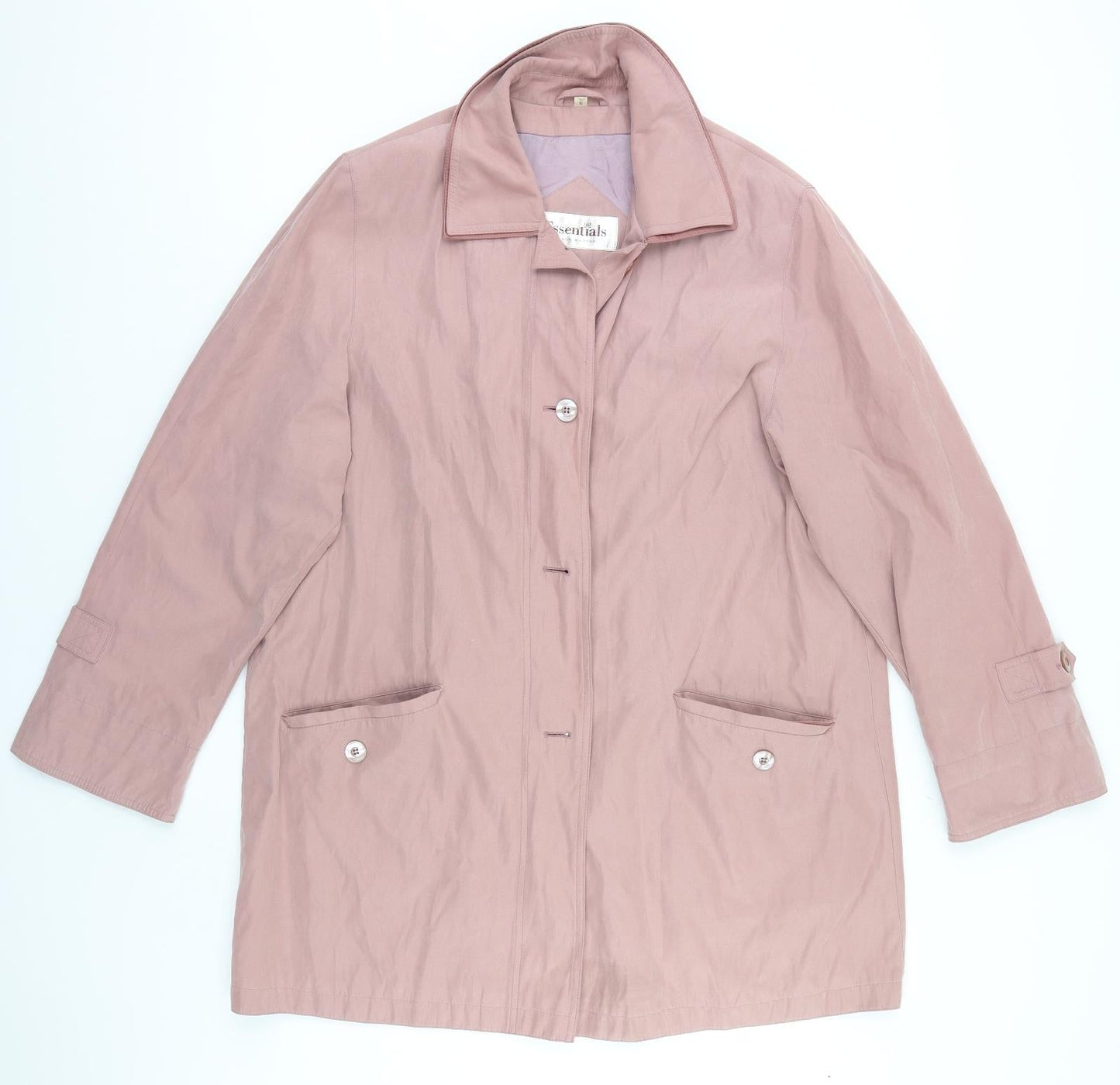 Womens UK Size 16 Essentials Grey Overcoat
