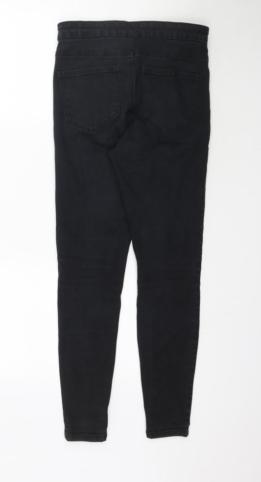 Denim Co. Womens Black  Denim Skinny Jeans Size 10 L28 in