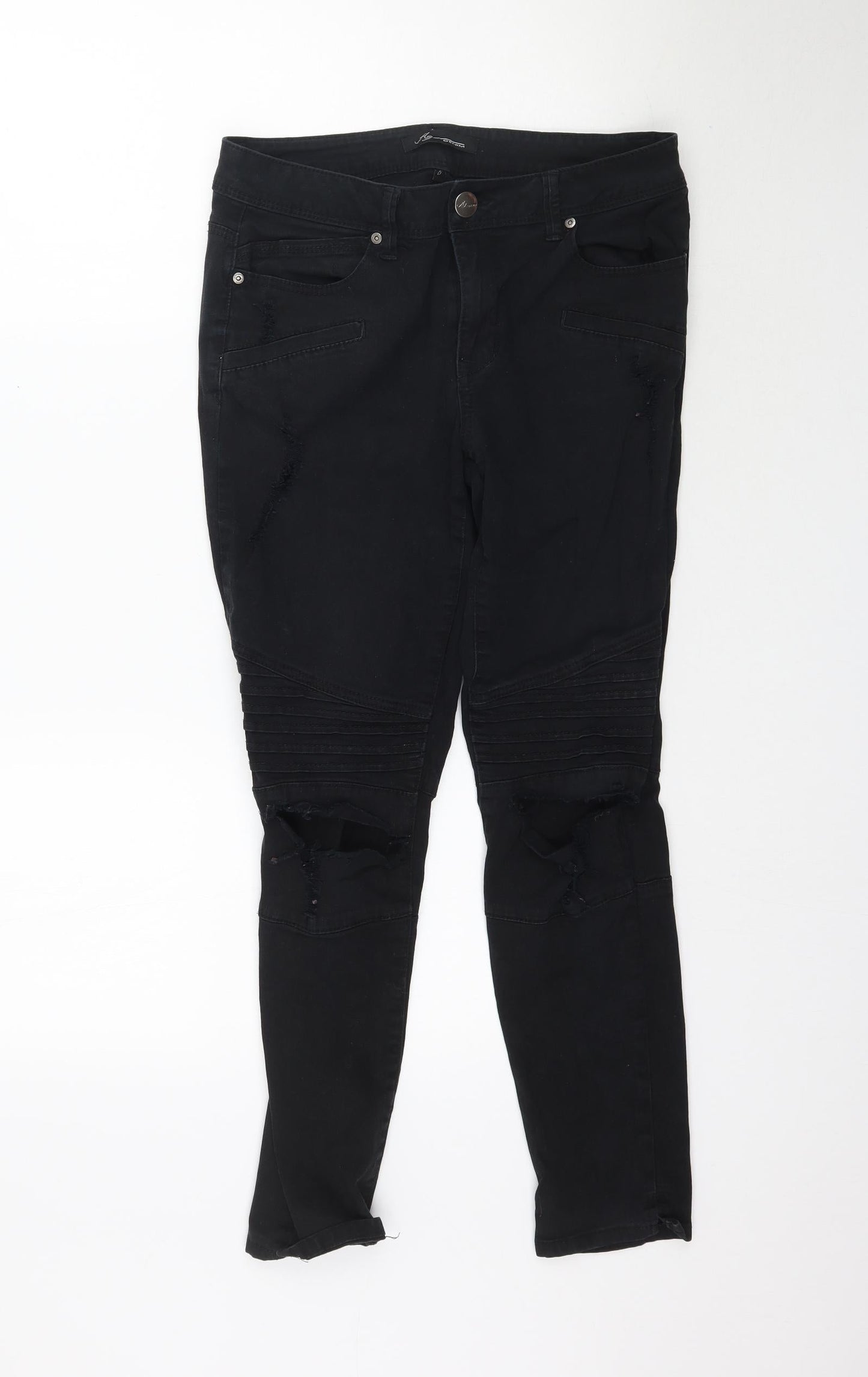 Womens UK Size 6 Preworn Regular Fit Skinny Black Jeans
