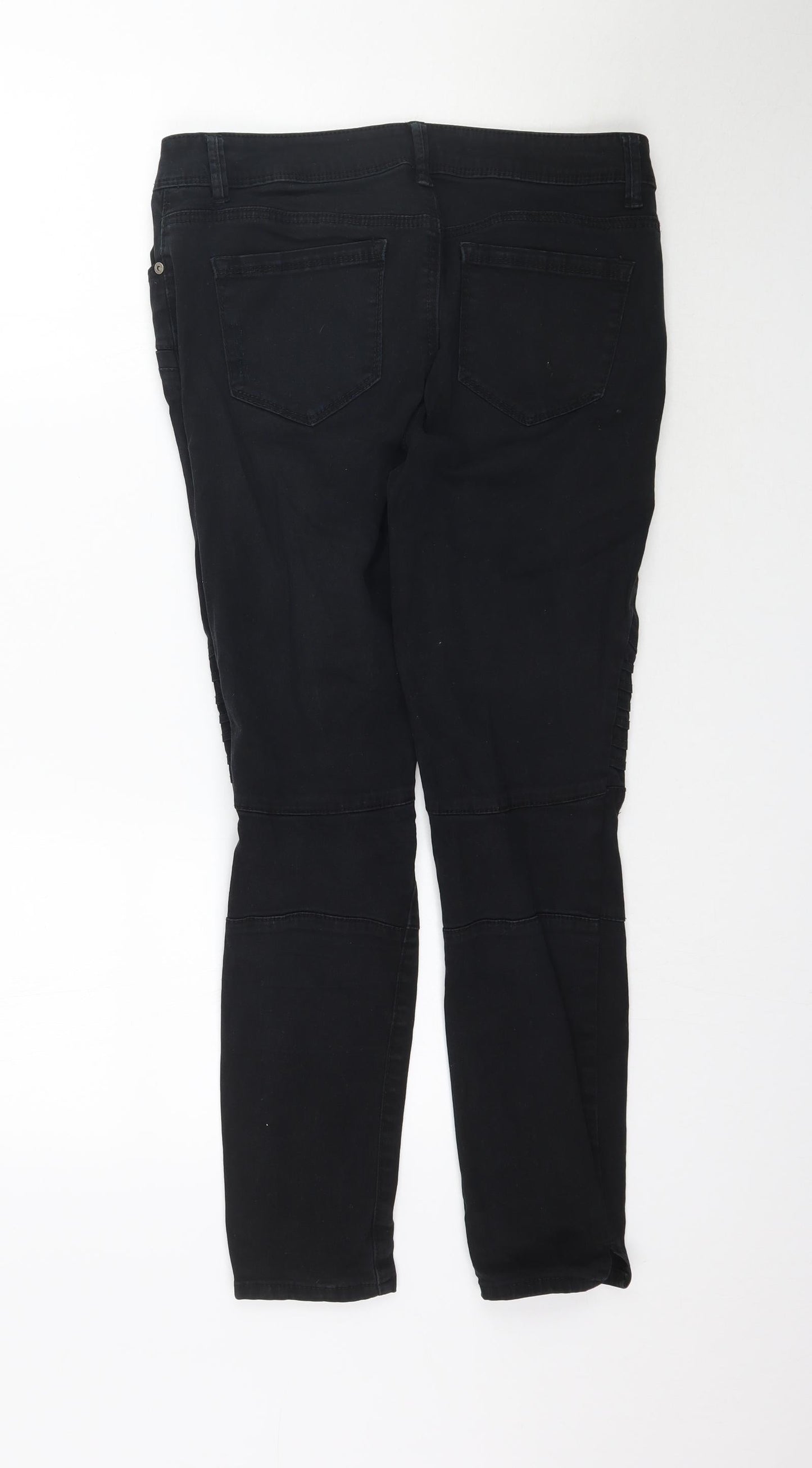 Womens UK Size 6 Preworn Regular Fit Skinny Black Jeans