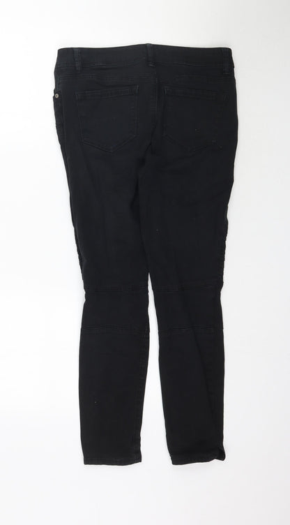 Womens UK Size 6 Preworn Regular Fit Skinny Black Jeans