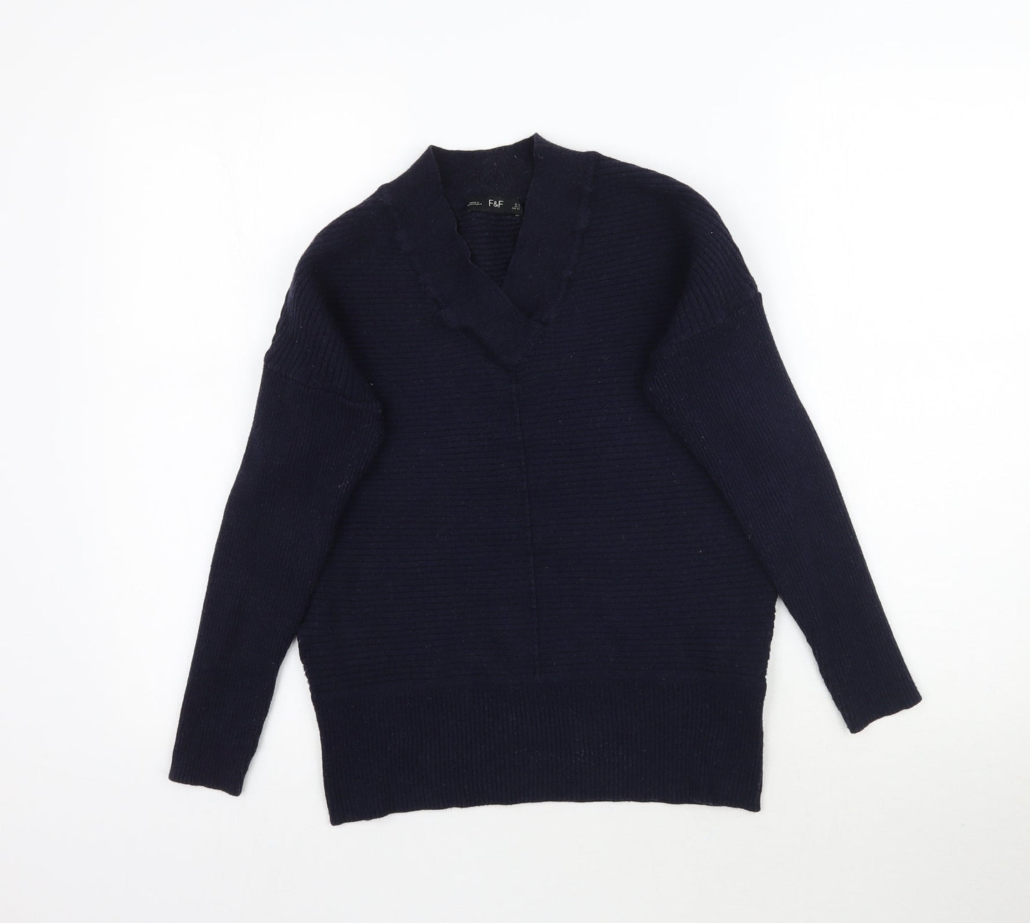 F&F Womens Blue  Knit Pullover Jumper Size 6