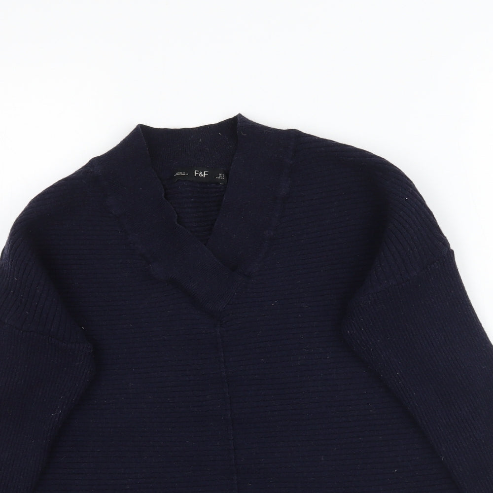 F&F Womens Blue  Knit Pullover Jumper Size 6