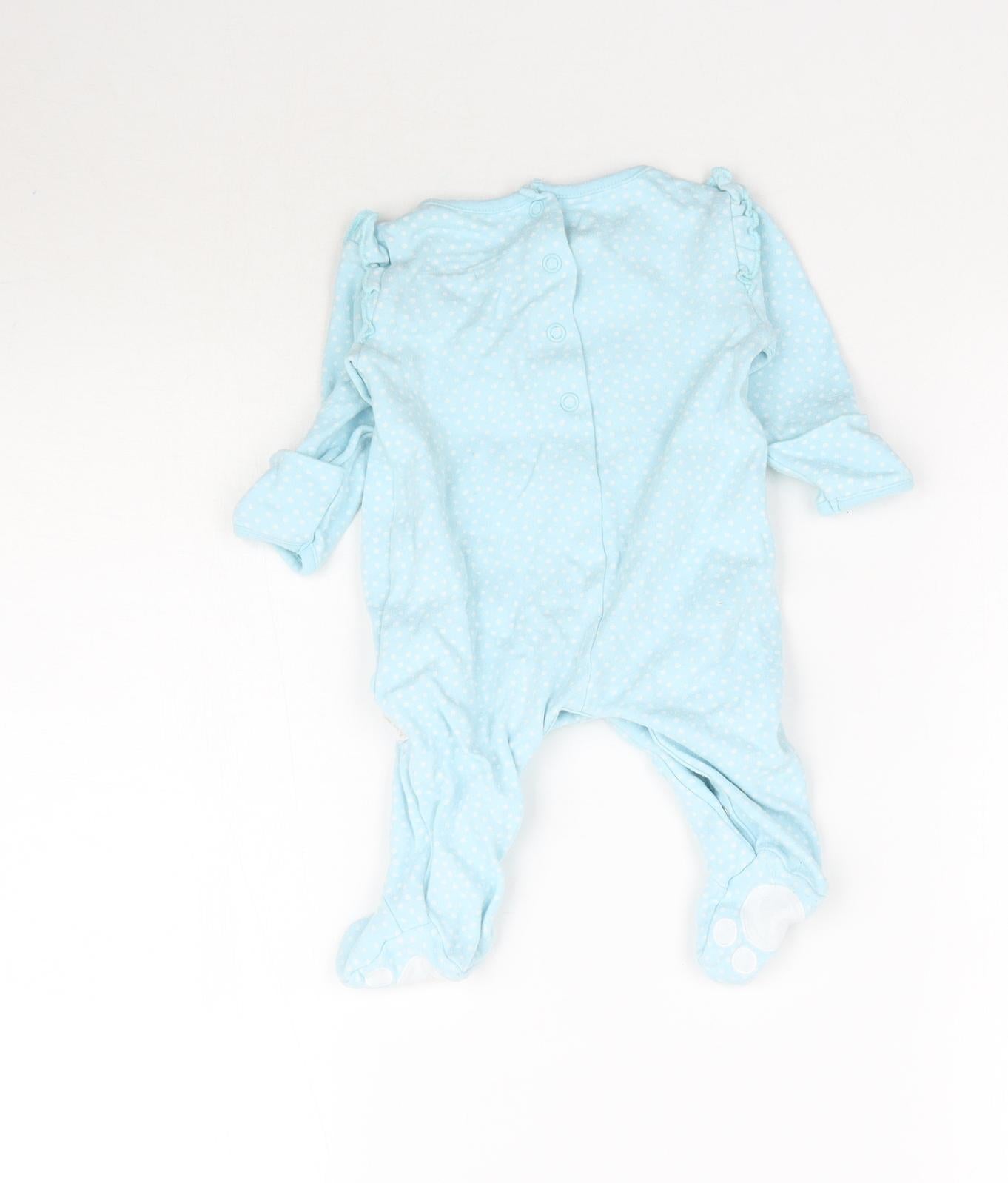 JoJo Maman Bébé Baby Blue   Babygrow One-Piece   - Bunny Rabbit