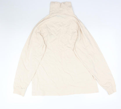 Cotton Traders Womens Beige   Basic T-Shirt Size S  - Oversized