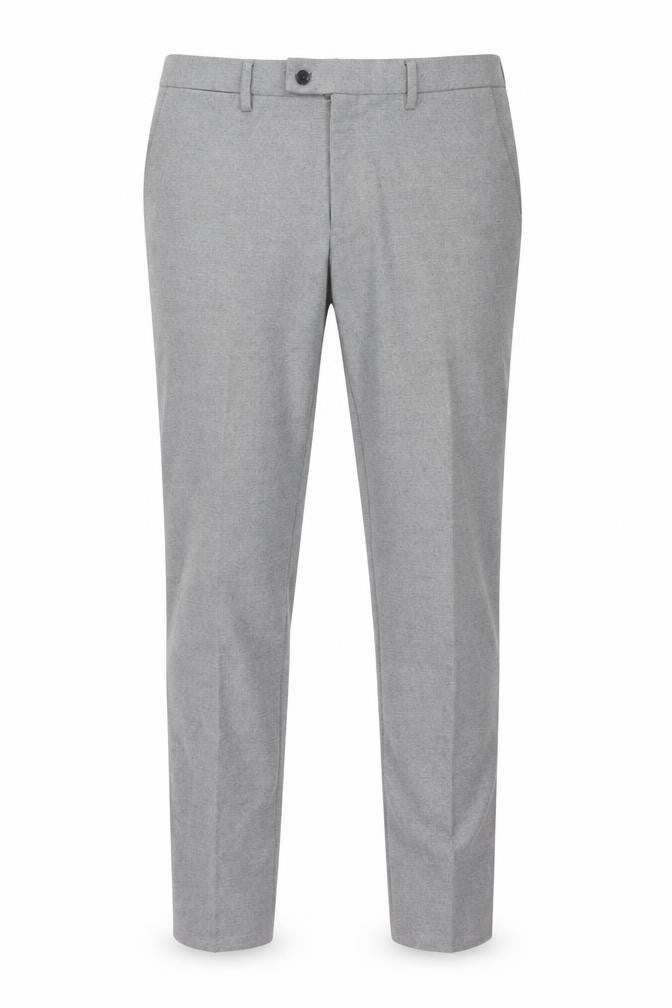 Front view of Preworn men’s grey trousers, size 32, 33-inch leg