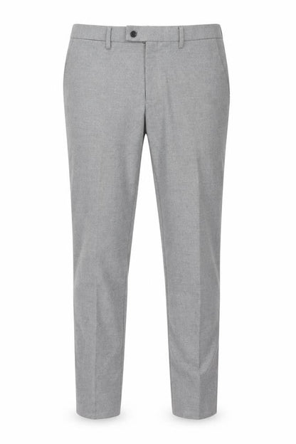 Front view of Preworn men’s grey trousers, size 32, 33-inch leg