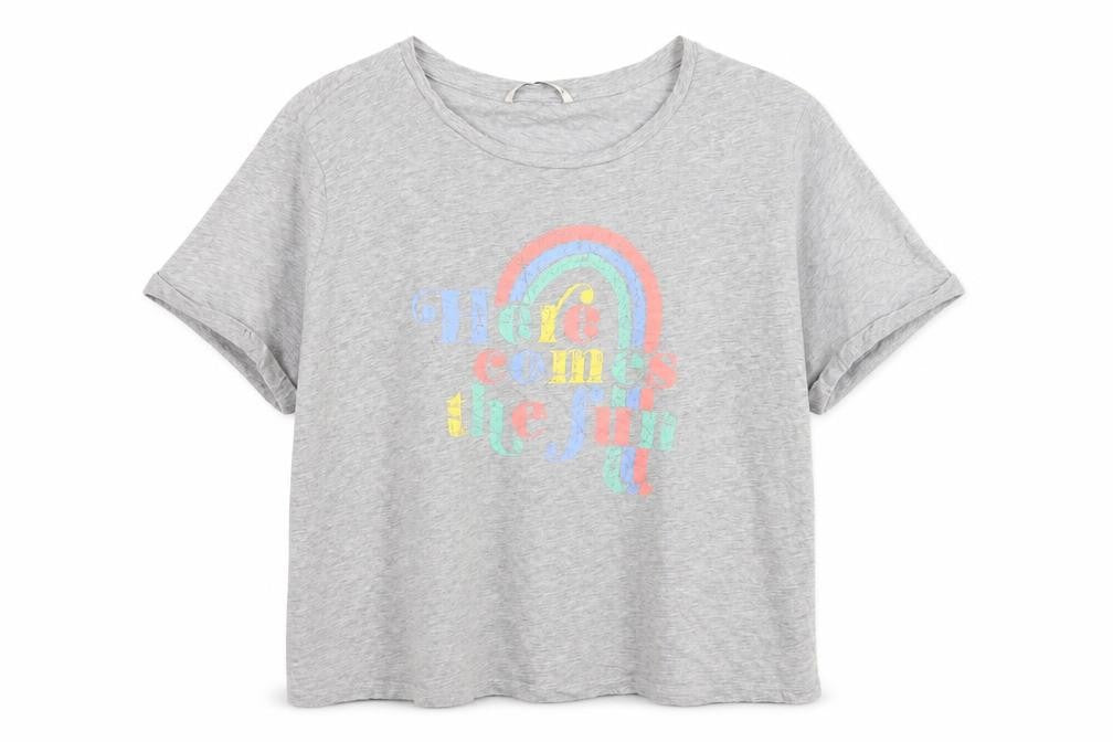 Womens UK Size 2 TU Grey Basic T-Shirt