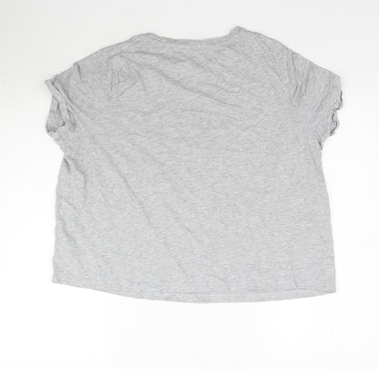 Womens UK Size 2 TU Grey Basic T-Shirt