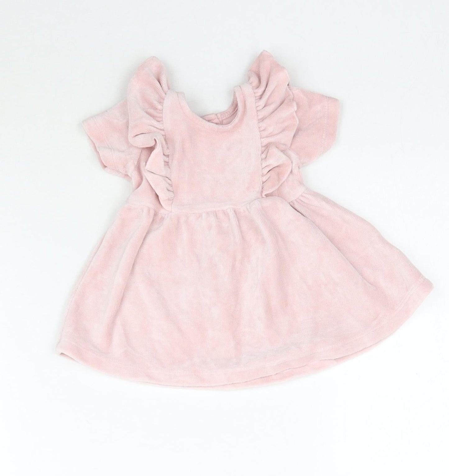 Matalan Girls Pink  Velour Fit & Flare  Size Newborn