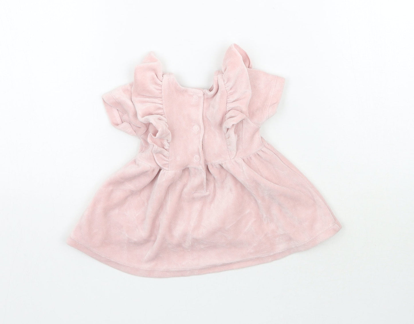 Matalan Girls Pink  Velour Fit & Flare  Size Newborn