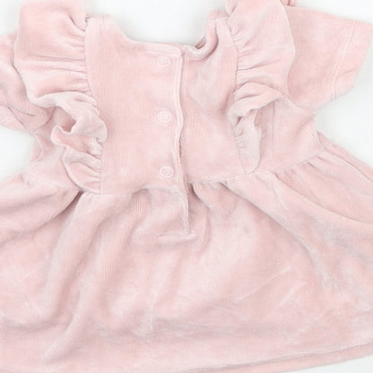 Matalan Girls Pink  Velour Fit & Flare  Size Newborn