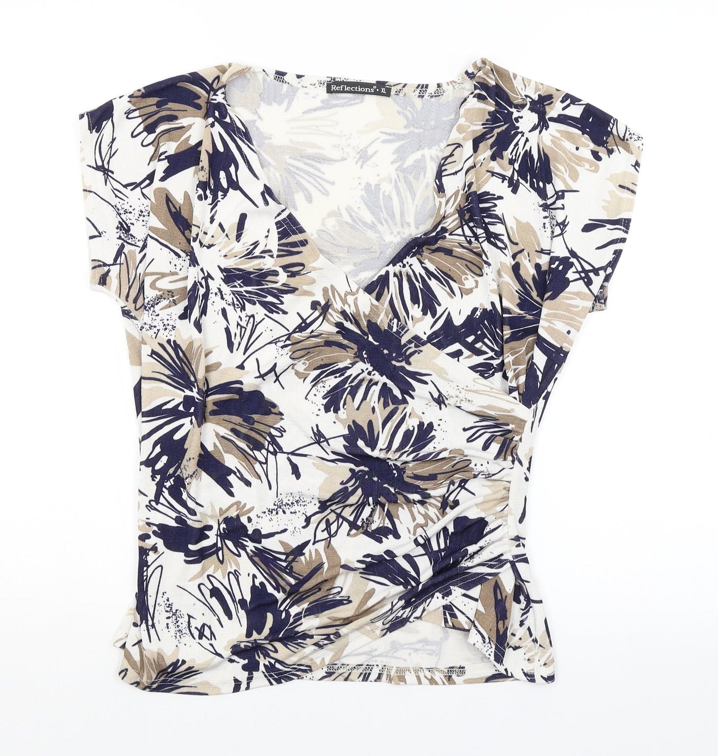 Womens UK Size XL Reflections Multicoloured Basic Blouse