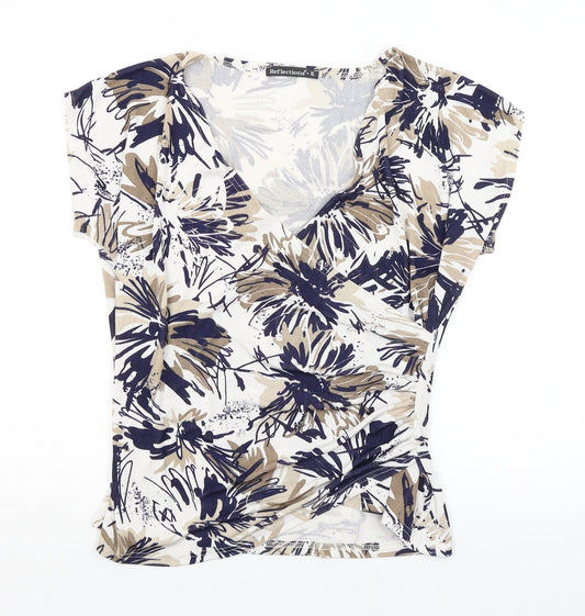 Womens UK Size XL Reflections Multicoloured Basic Blouse