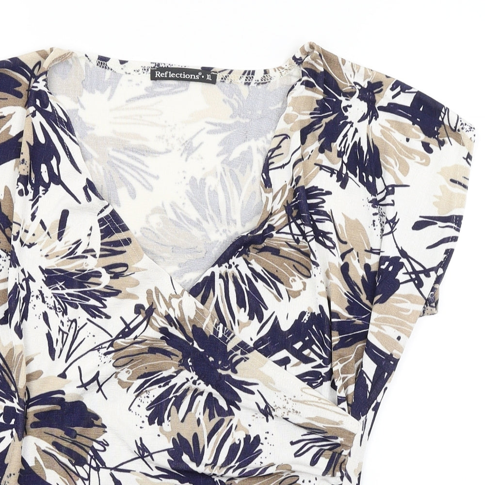Womens UK Size XL Reflections Multicoloured Basic Blouse