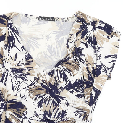 Womens UK Size XL Reflections Multicoloured Basic Blouse