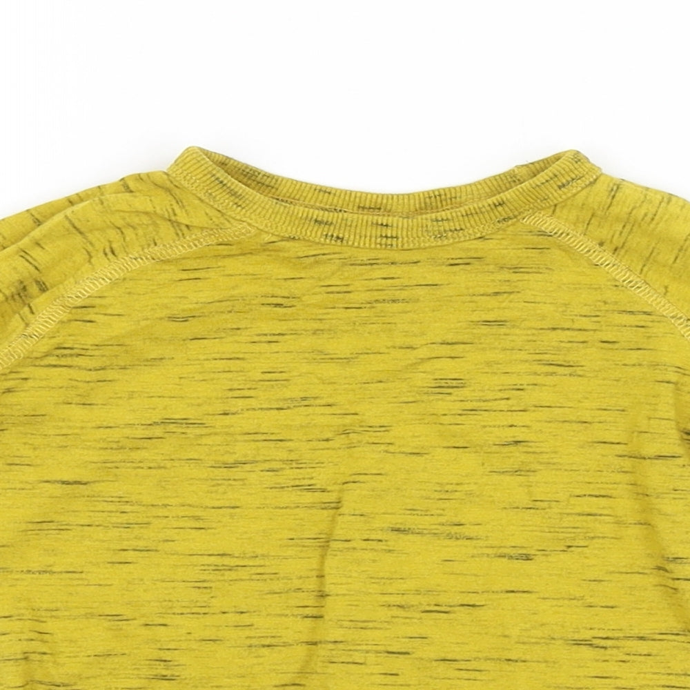 Close-up detail of Next Baby Yellow Basic T-Shirt, size 6-9, Months