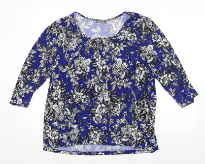 Womens UK Size  KIM&CO Blue Basic Blouse