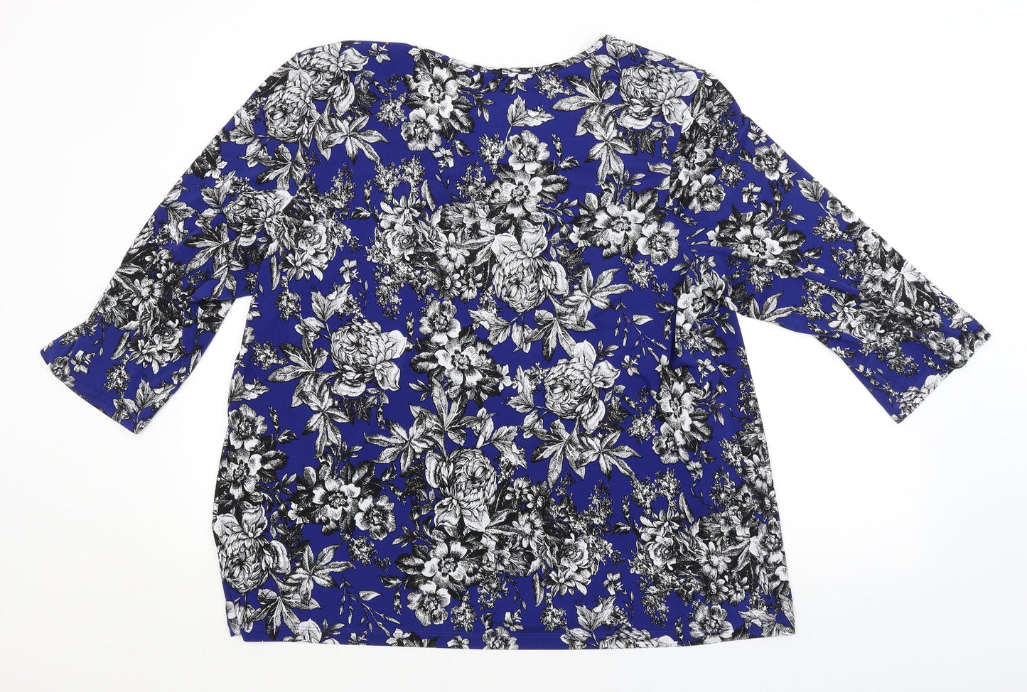 Womens UK Size  KIM&CO Blue Basic Blouse