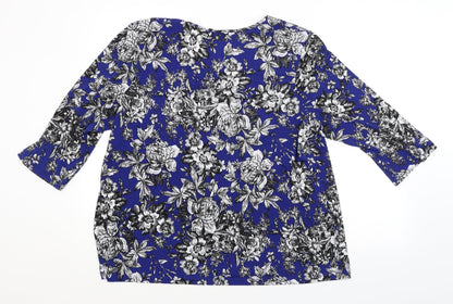 Womens UK Size  KIM&CO Blue Basic Blouse