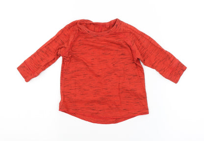 Additional front view of Next Baby Red Basic T-Shirt, size 6-9, Months