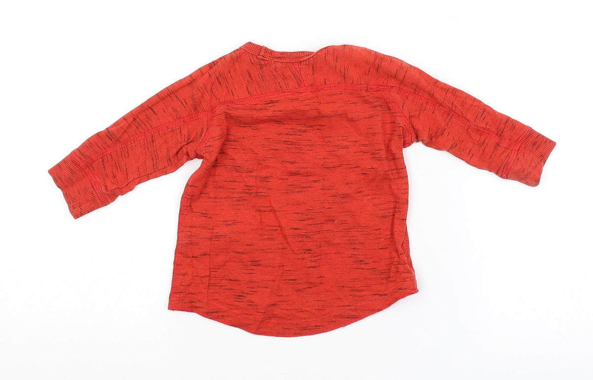 Back view of Next Baby Red Basic T-Shirt, size 6-9, Months