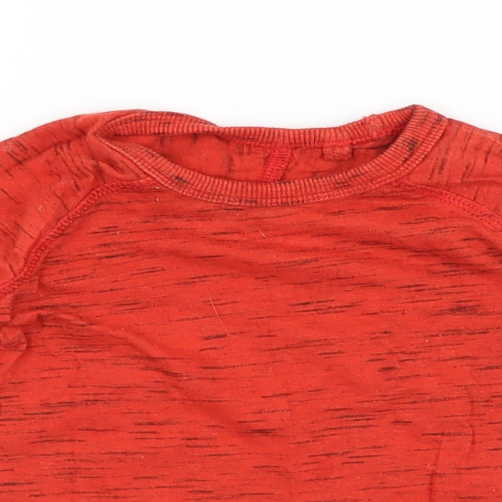 Close-up detail of Next Baby Red Basic T-Shirt, size 6-9, Months