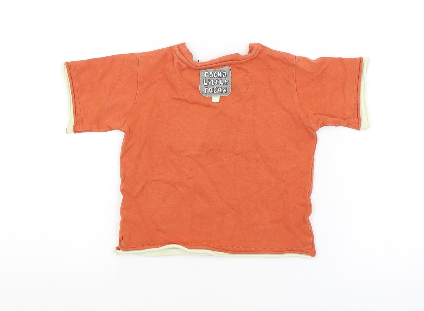 Rocha Little Rocha Baby Orange   Basic T-Shirt Size 12-18 Months