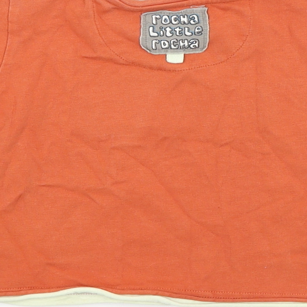 Rocha Little Rocha Baby Orange   Basic T-Shirt Size 12-18 Months