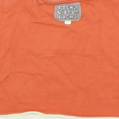 Rocha Little Rocha Baby Orange   Basic T-Shirt Size 12-18 Months