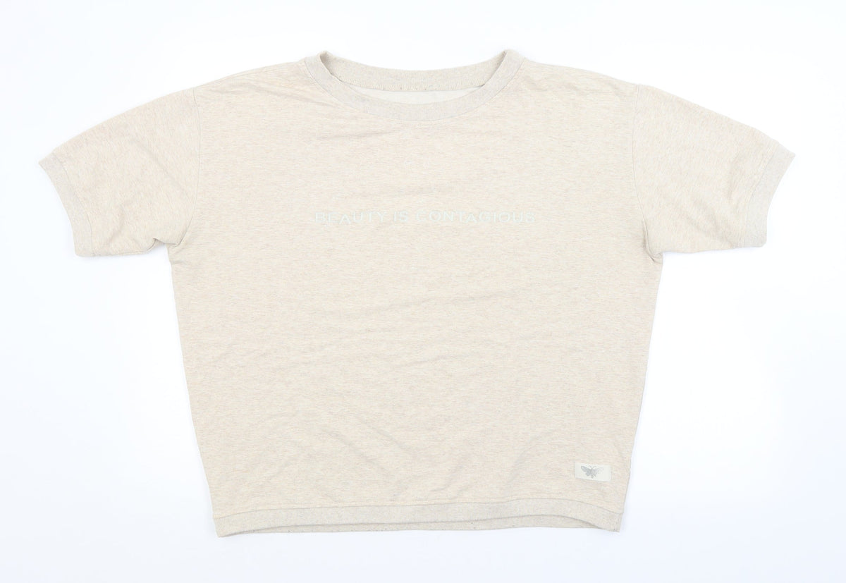 Additional front view of INSOMNIA women’s beige jumper, size M