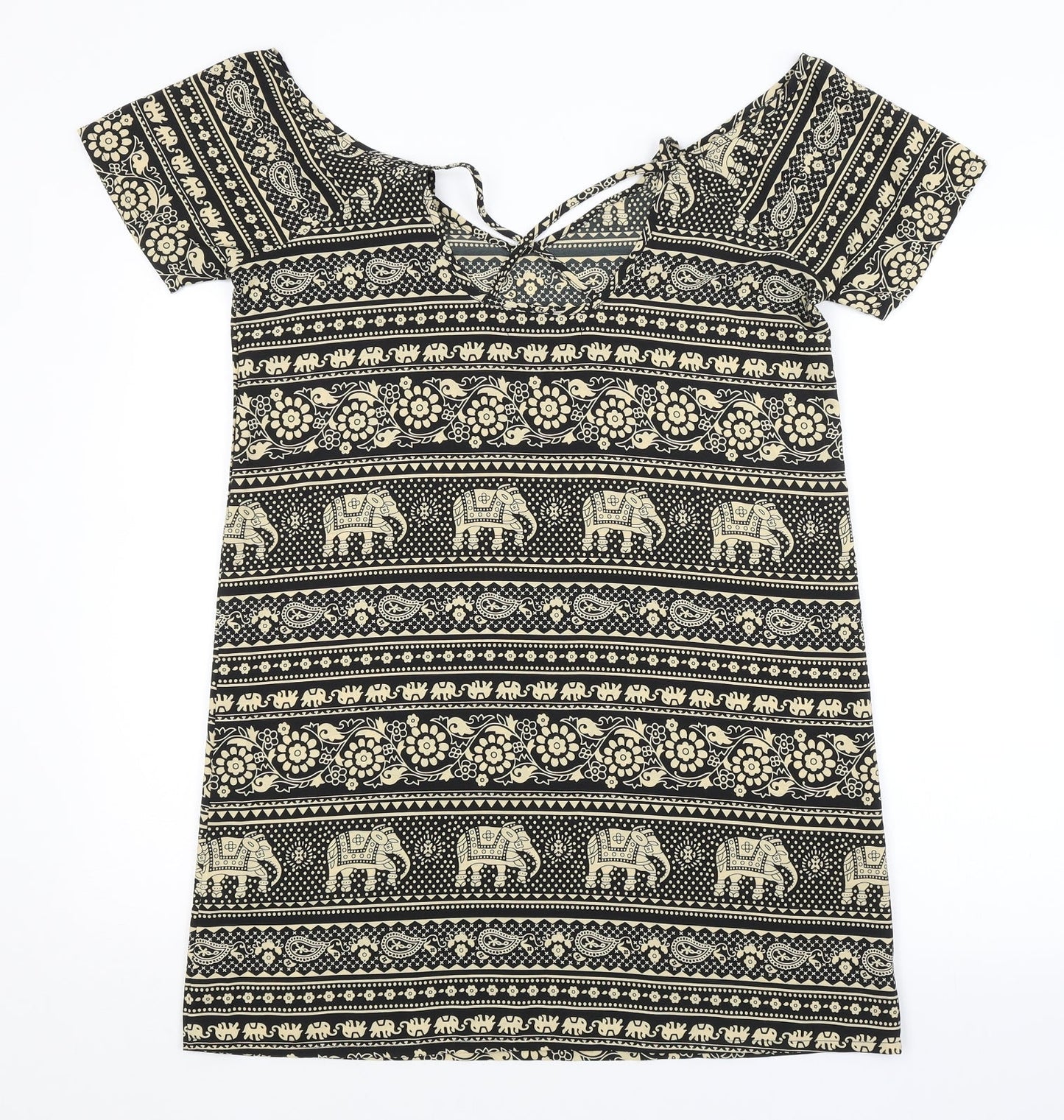 Boohoo Womens Multicoloured Paisley  Basic Blouse Size 10