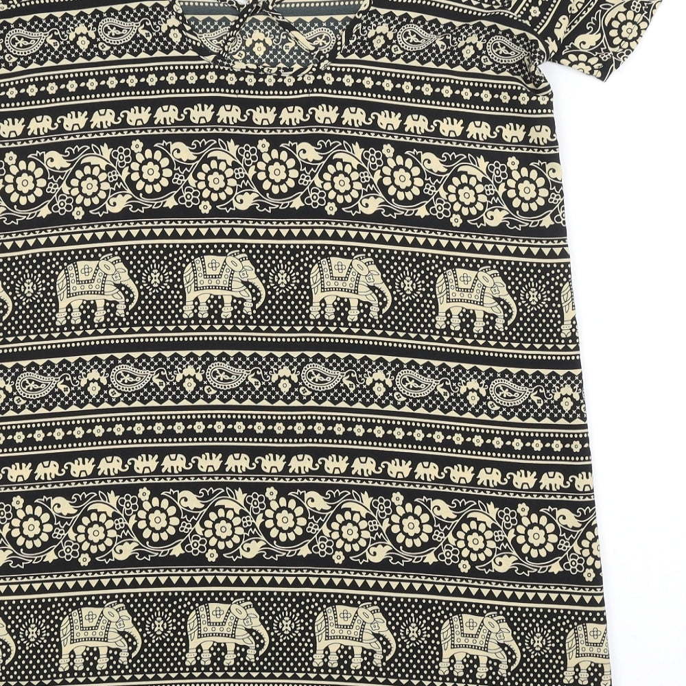 Boohoo Womens Multicoloured Paisley  Basic Blouse Size 10