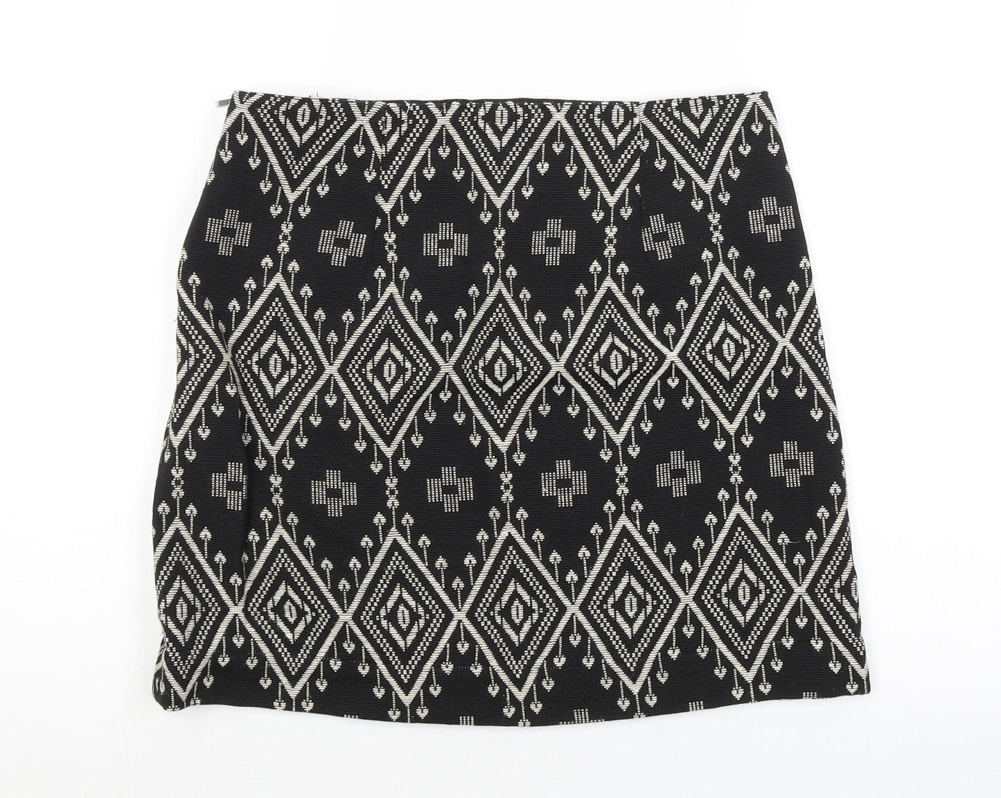 Camayeu Womens Black Argyle/Diamond  Straight & Pencil Skirt