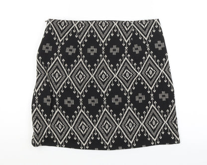 Camayeu Womens Black Argyle/Diamond  Straight & Pencil Skirt