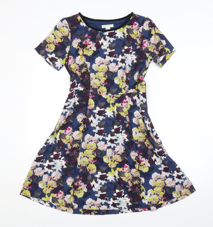 Monsoon Womens Multicoloured Floral  A-Line  Size 8