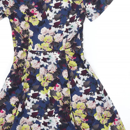 Monsoon Womens Multicoloured Floral  A-Line  Size 8