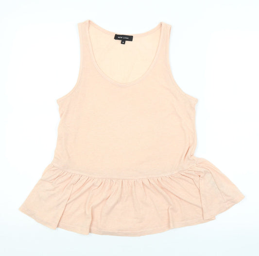 Womens UK Size 6 New Look Pink Basic Tank