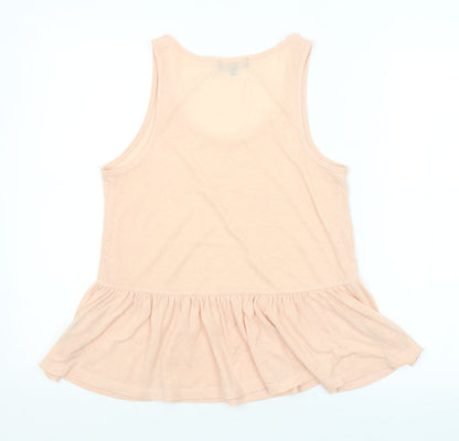 Womens UK Size 6 New Look Pink Basic Tank