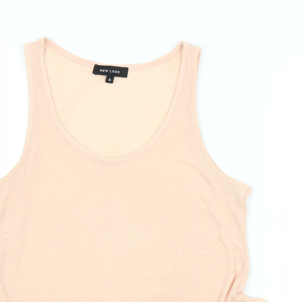 Womens UK Size 6 New Look Pink Basic Tank