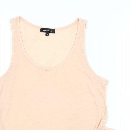 Womens UK Size 6 New Look Pink Basic Tank