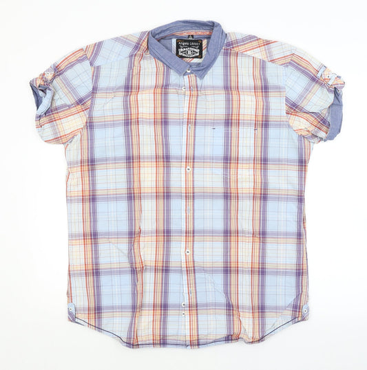 Angelo Litrico Mens Multicoloured Check   Button-Up Size XL