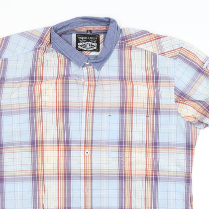 Angelo Litrico Mens Multicoloured Check   Button-Up Size XL