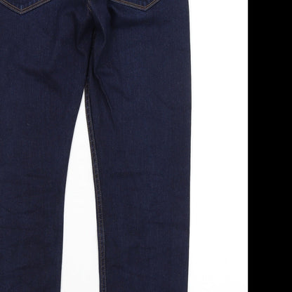 M&S Womens Blue   Tapered Jeans Size 32 in L29 in