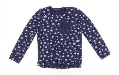 George Girls Blue Argyle/Diamond   Pyjama Top Size 4-5 Years