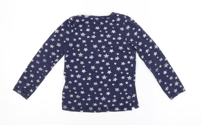 George Girls Blue Argyle/Diamond   Pyjama Top Size 4-5 Years