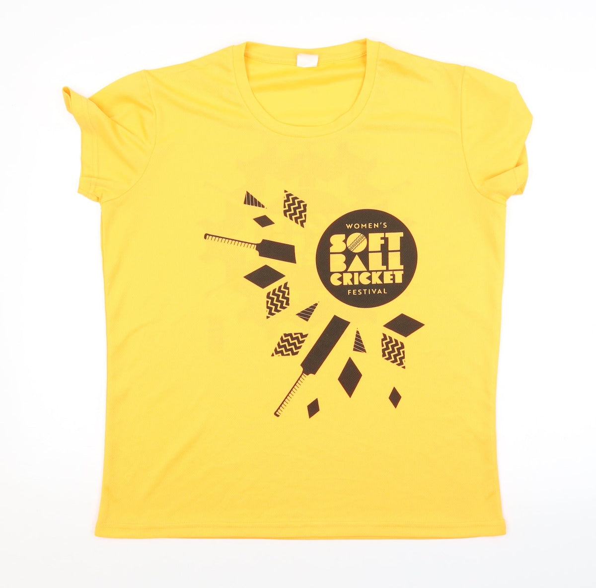 Additional front view of DMC women’s orange basic t-shirt, size UK 14