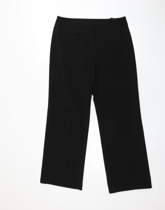 Womens UK Size 12 Mia Moda Regular Fit  Black Trousers