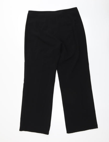 Womens UK Size 12 Mia Moda Regular Fit  Black Trousers
